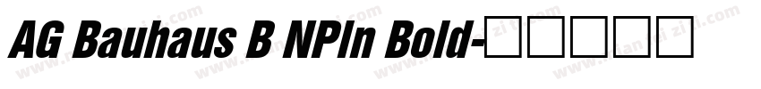 AG Bauhaus B NPln Bold字体转换